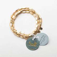 Load image into Gallery viewer, Bracelet Metal Wrap Teardrop Gold

