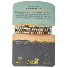 Load image into Gallery viewer, Bracelet Stone Wrap Aqua SG
