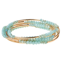 Load image into Gallery viewer, Bracelet Wrap Turq Combo/Gold
