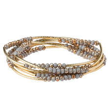 Load image into Gallery viewer, Bracelet Wrap Silver Lining/Gold
