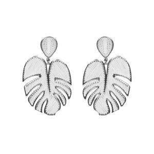 Palmer Drop Earrings White Silver