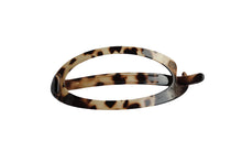 Load image into Gallery viewer, Oval French Hair Slide-Blush-Black-Light Blue-Tokyo Brun
