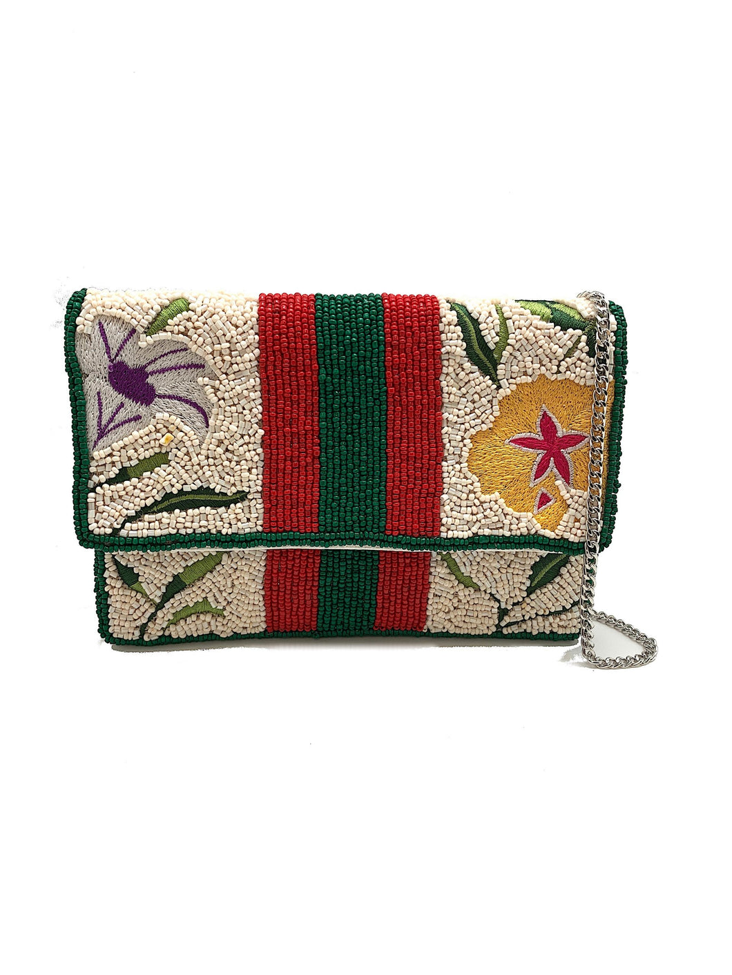 Mini Clutch Floral w/Green Red
