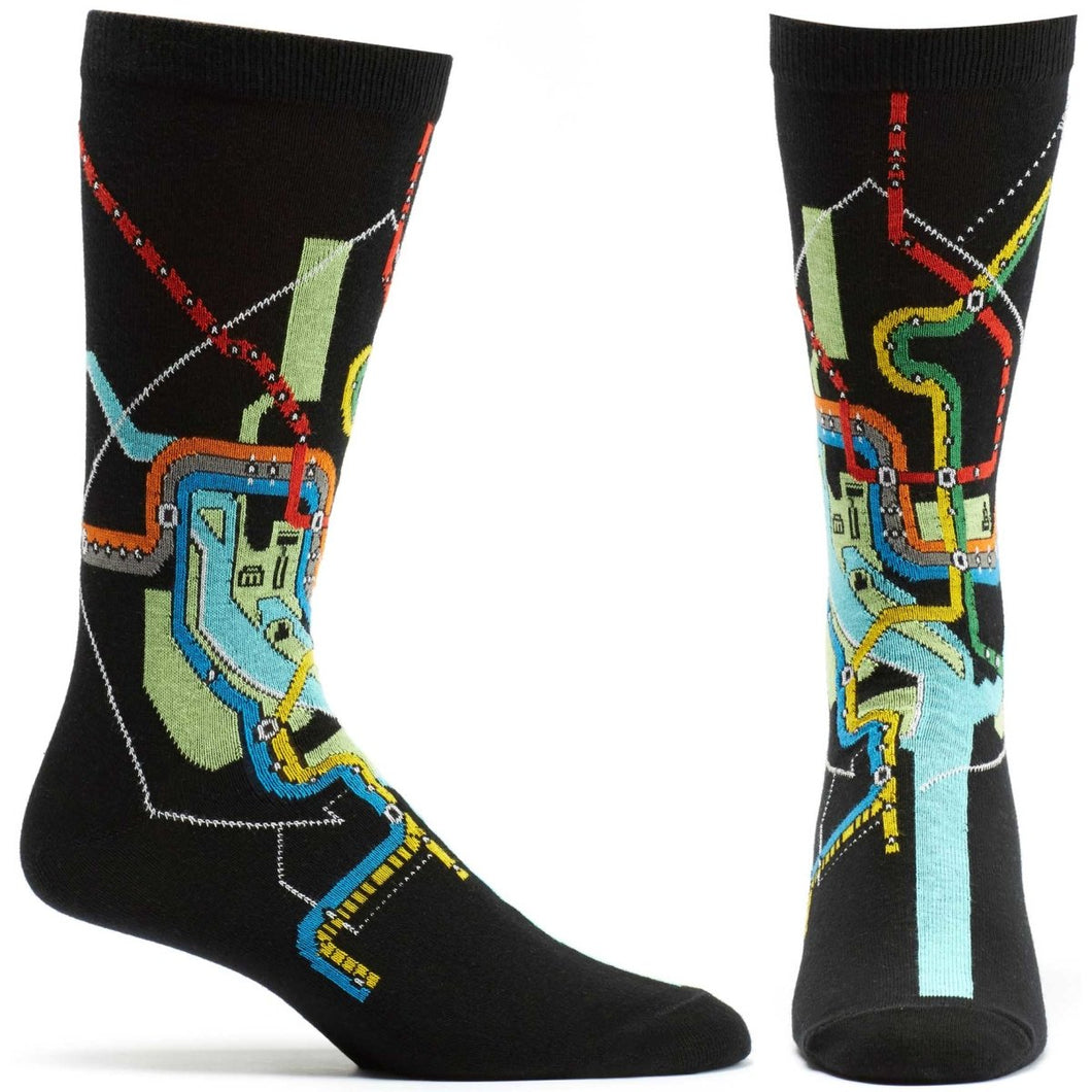 Men's DC Metro Subway Map Sock